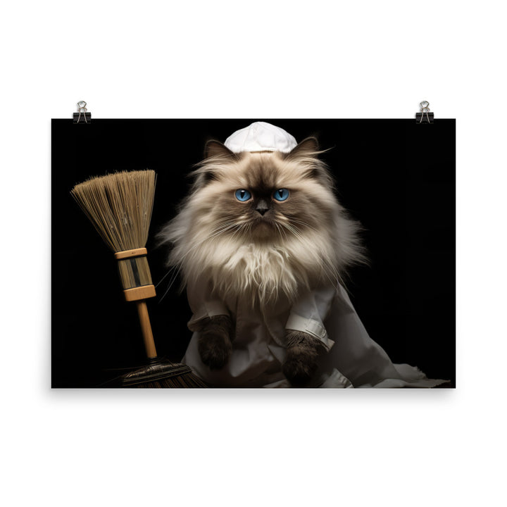 Himalayan Janitor Photo paper poster - PosterfyAI.com