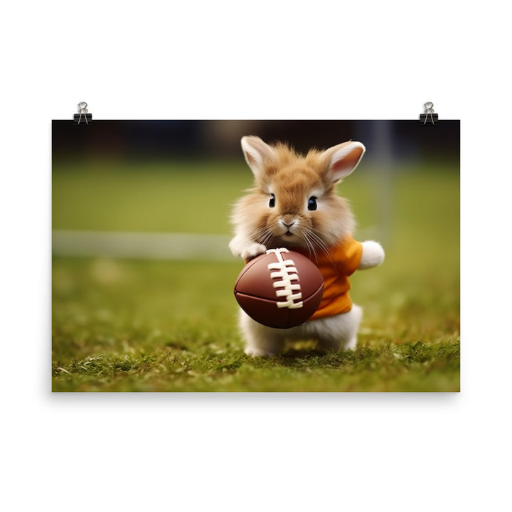Lionhead Football Player Photo paper poster - PosterfyAI.com