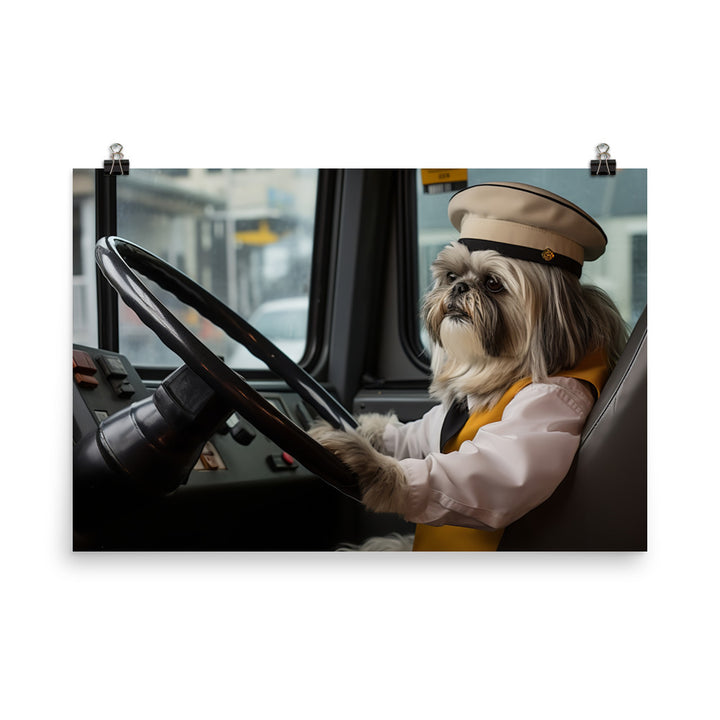Lhasa Apso Transit Operator Photo paper poster - PosterfyAI.com