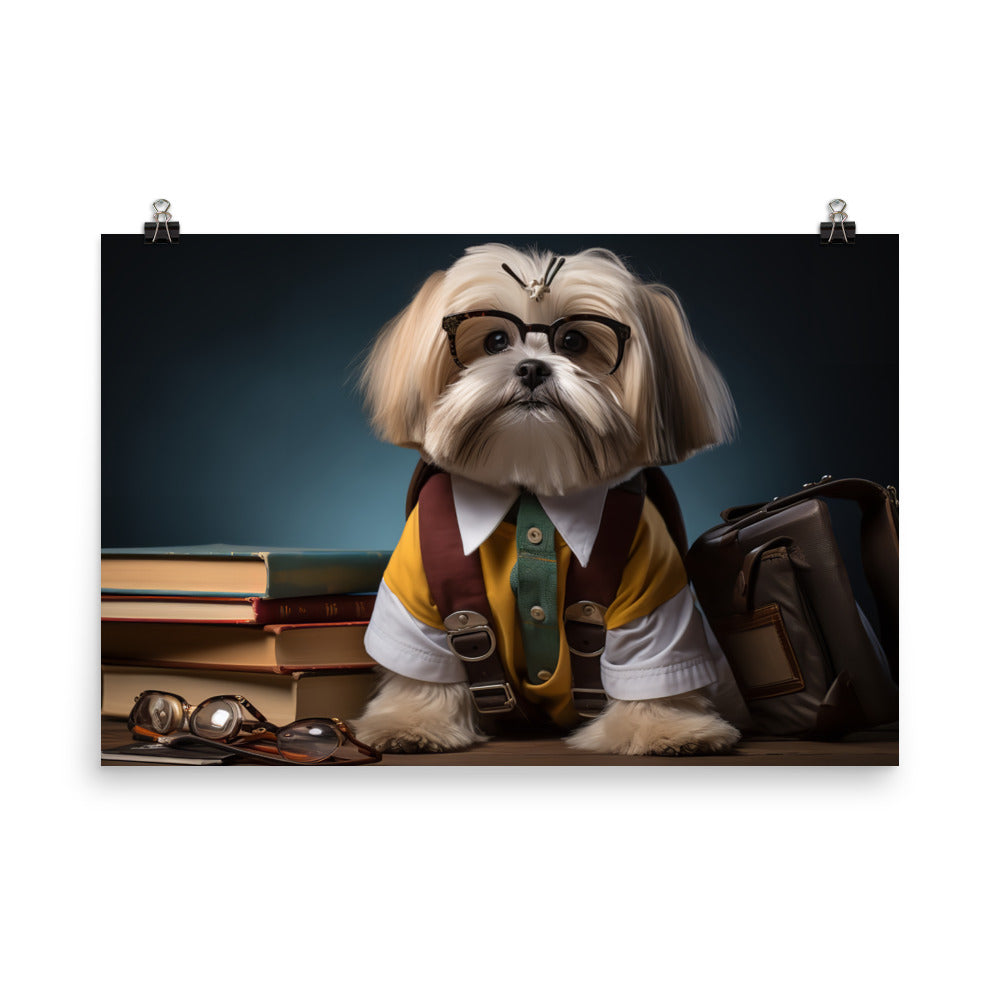 Lhasa Apso Student Photo paper poster - PosterfyAI.com