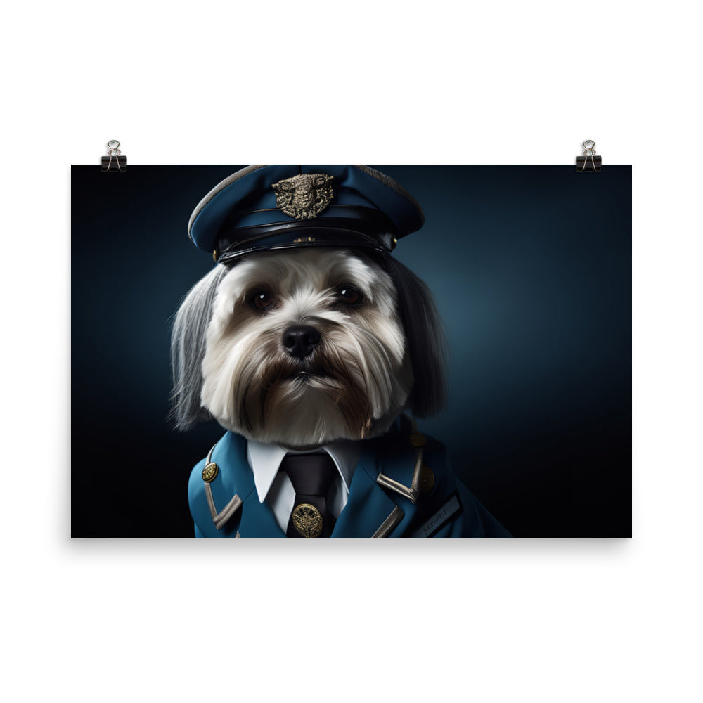 Lhasa Apso Cabin Crew Photo paper poster - PosterfyAI.com