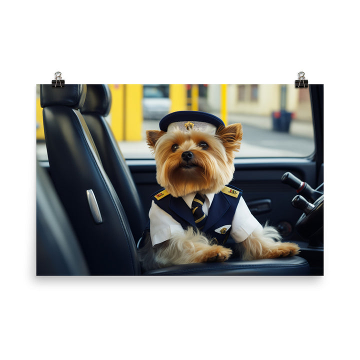 Yorkshire Terrier Transit Operator Photo paper poster - PosterfyAI.com