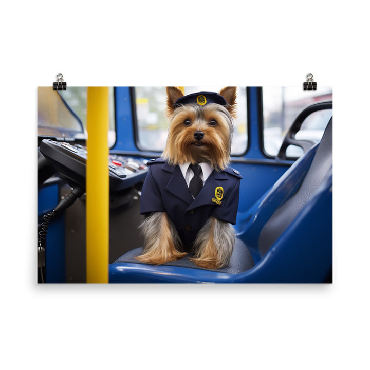 Yorkshire Terrier Transit Operator Photo paper poster - PosterfyAI.com