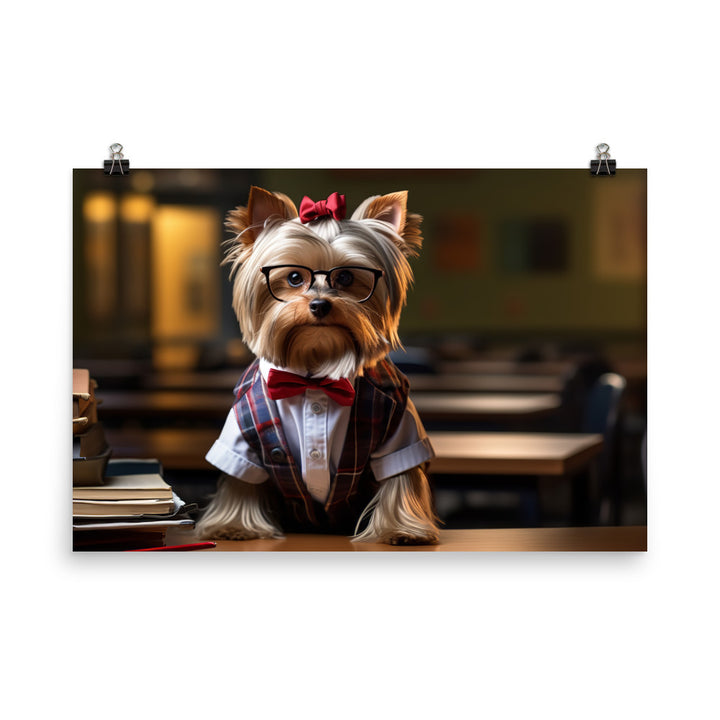 Yorkshire Terrier Student Photo paper poster - PosterfyAI.com