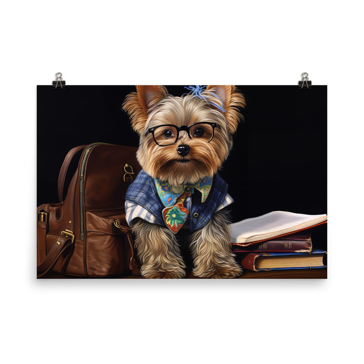 Yorkshire Terrier Student Photo paper poster - PosterfyAI.com