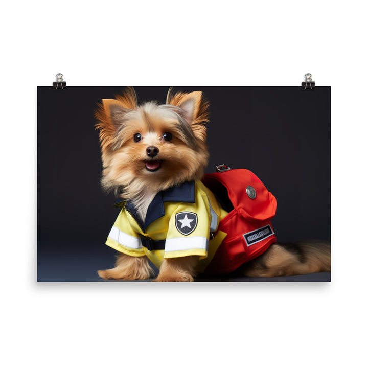 Yorkshire Terrier Paramedic Photo paper poster - PosterfyAI.com