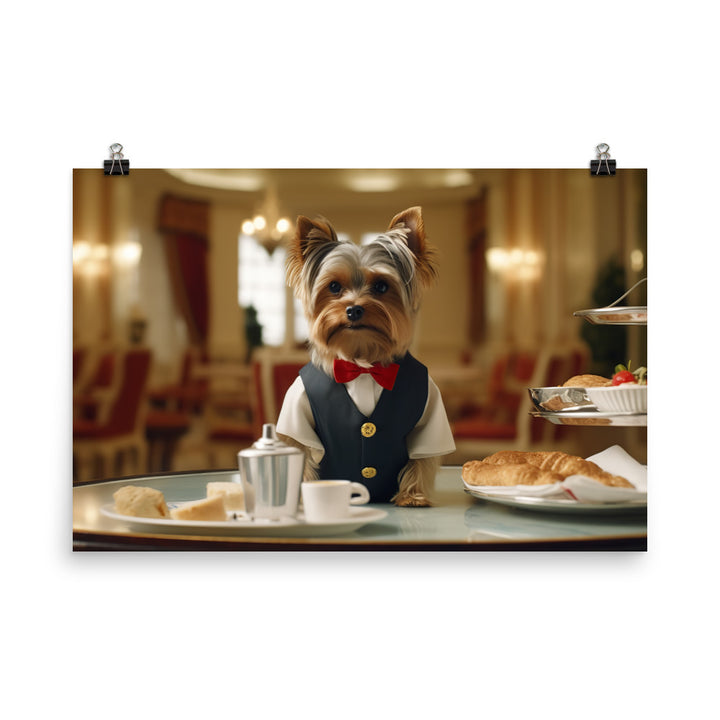 Yorkshire Terrier Hotel Staff Photo paper poster - PosterfyAI.com