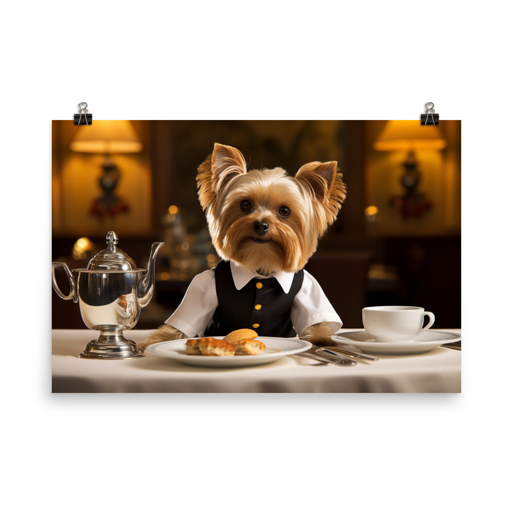 Yorkshire Terrier Hotel Staff Photo paper poster - PosterfyAI.com