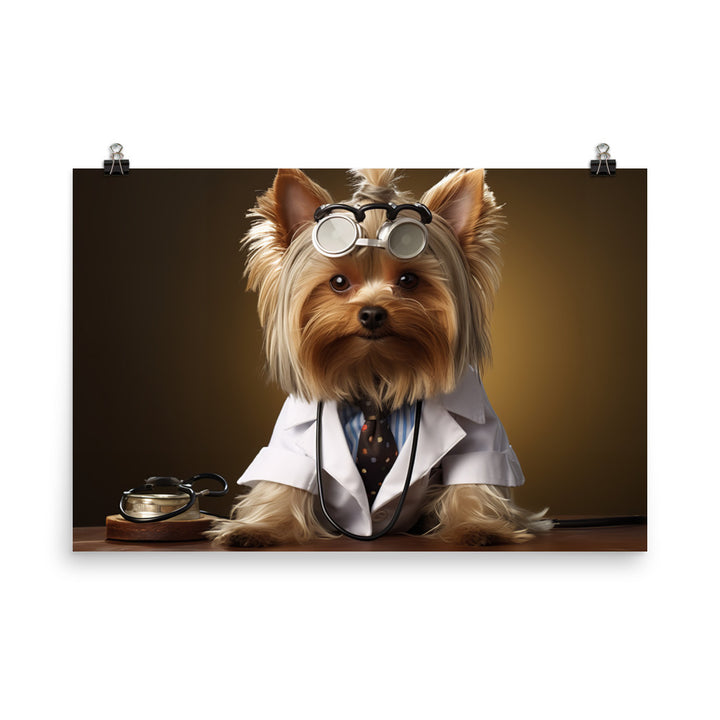 Yorkshire Terrier Doctor Photo paper poster - PosterfyAI.com