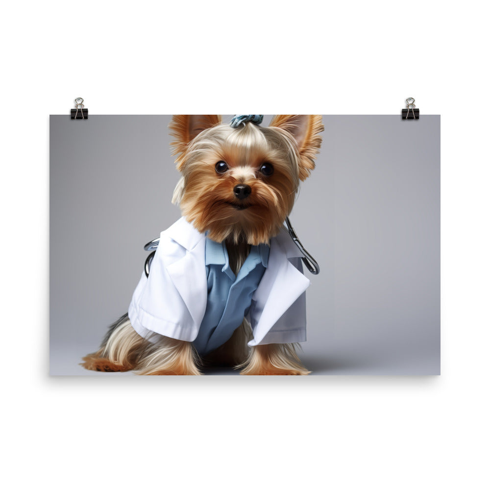 Yorkshire Terrier Doctor Photo paper poster - PosterfyAI.com