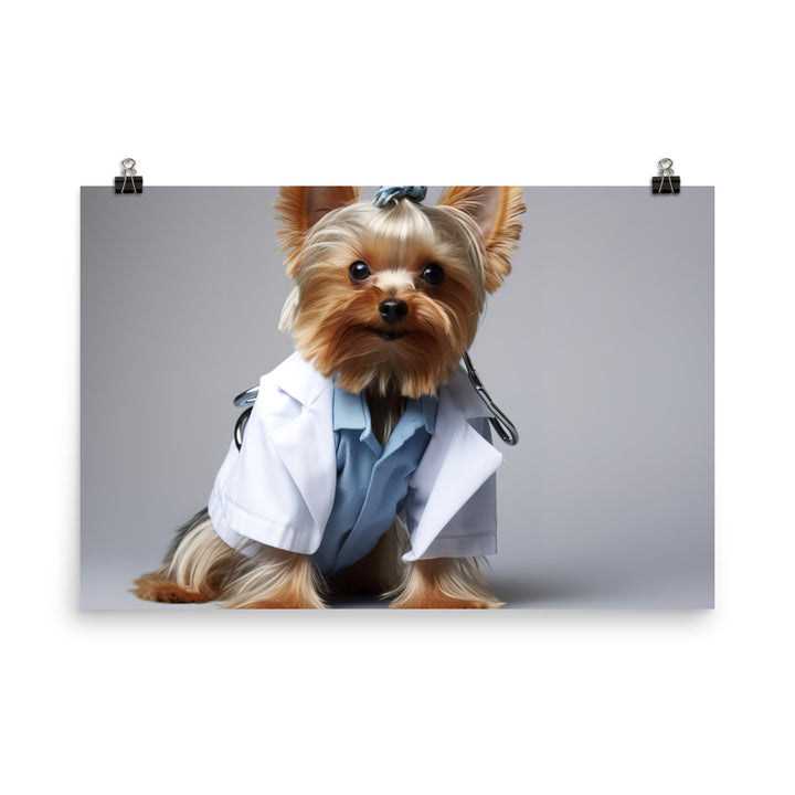 Yorkshire Terrier Doctor Photo paper poster - PosterfyAI.com