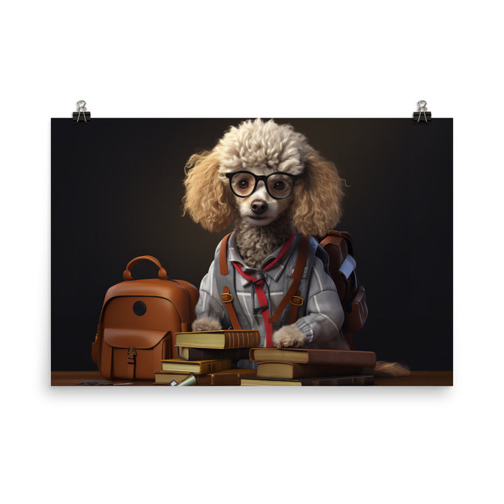 Poodle Student Photo paper poster - PosterfyAI.com