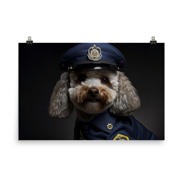 Poodle Security Officer Photo paper poster - PosterfyAI.com