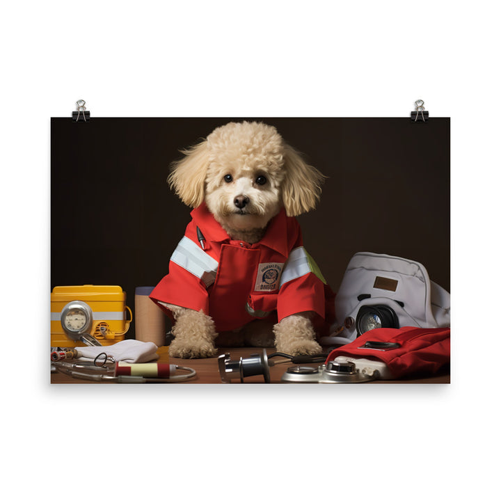 Poodle Paramedic Photo paper poster - PosterfyAI.com