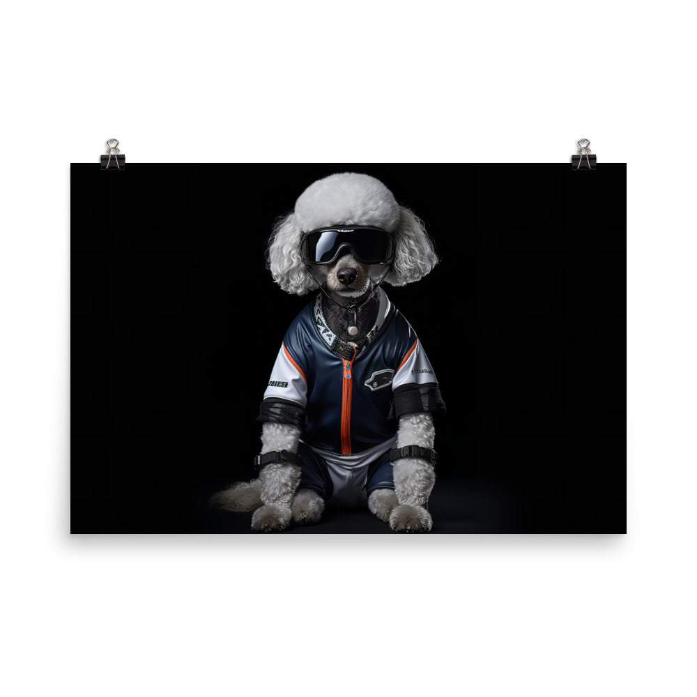 Poodle Motorsport Athlete Photo paper poster - PosterfyAI.com