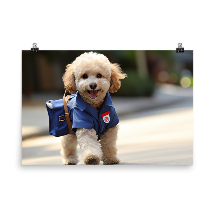 Poodle Mail Carrier Photo paper poster - PosterfyAI.com