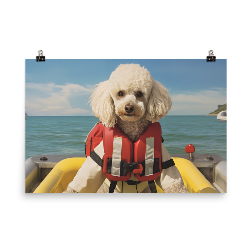 Poodle Lifeguard Photo paper poster - PosterfyAI.com