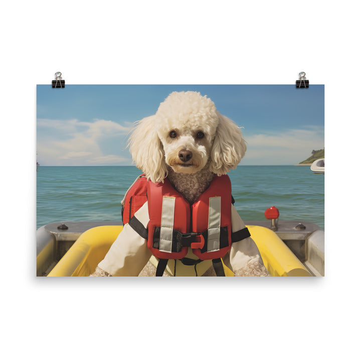 Poodle Lifeguard Photo paper poster - PosterfyAI.com
