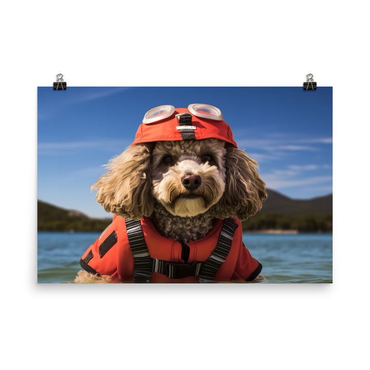 Poodle Lifeguard Photo paper poster - PosterfyAI.com