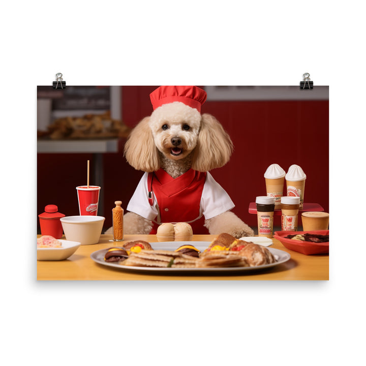 Poodle Fast Food Crew Photo paper poster - PosterfyAI.com