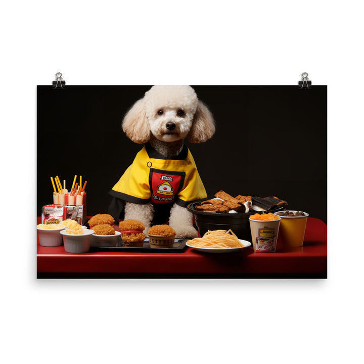 Poodle Fast Food Crew Photo paper poster - PosterfyAI.com