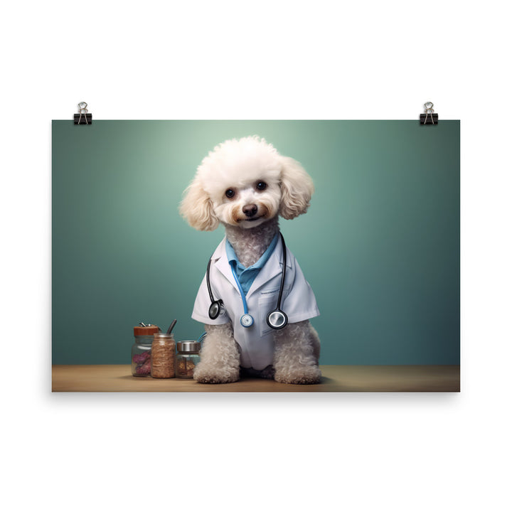 Poodle Doctor Photo paper poster - PosterfyAI.com