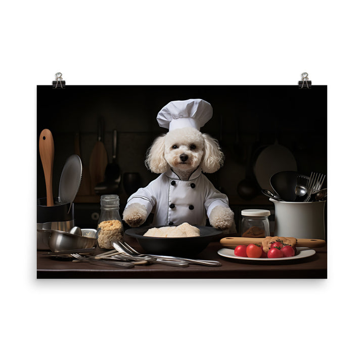 Poodle Chef Photo paper poster - PosterfyAI.com