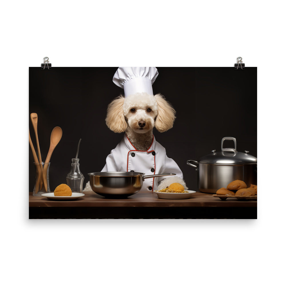 Poodle Chef Photo paper poster - PosterfyAI.com