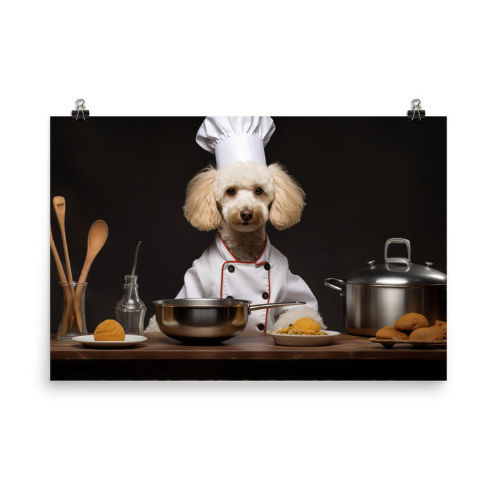 Poodle Chef Photo paper poster - PosterfyAI.com