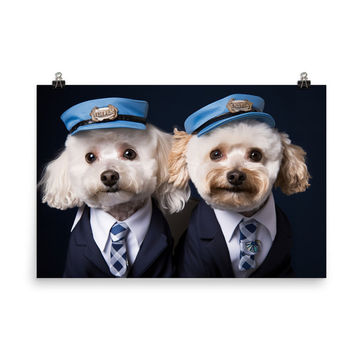 Poodle Cabin Crew Photo paper poster - PosterfyAI.com
