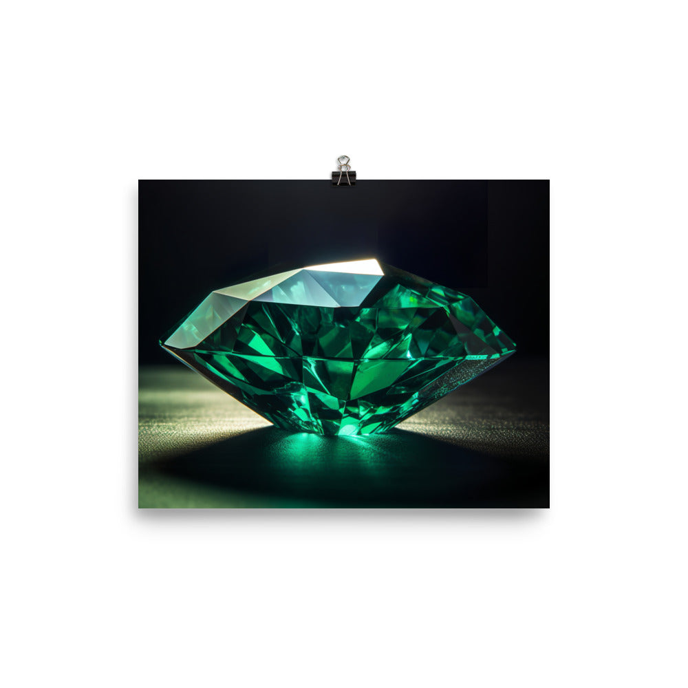 A large green diamond photo paper poster - Posterfy.AI