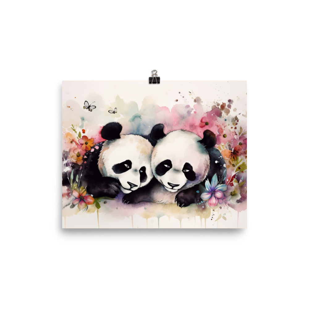 Panda Pals photo paper poster - Posterfy.AI