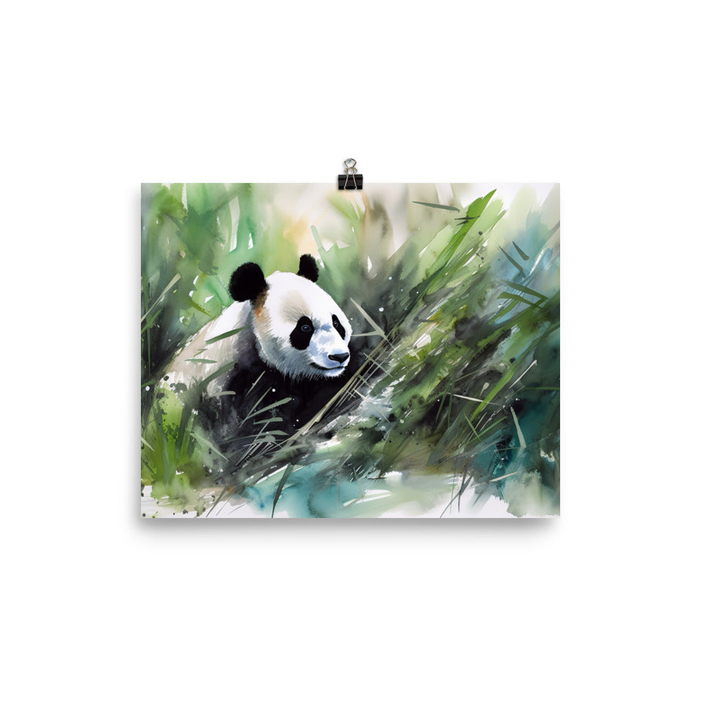 Panda Bliss photo paper poster - Posterfy.AI