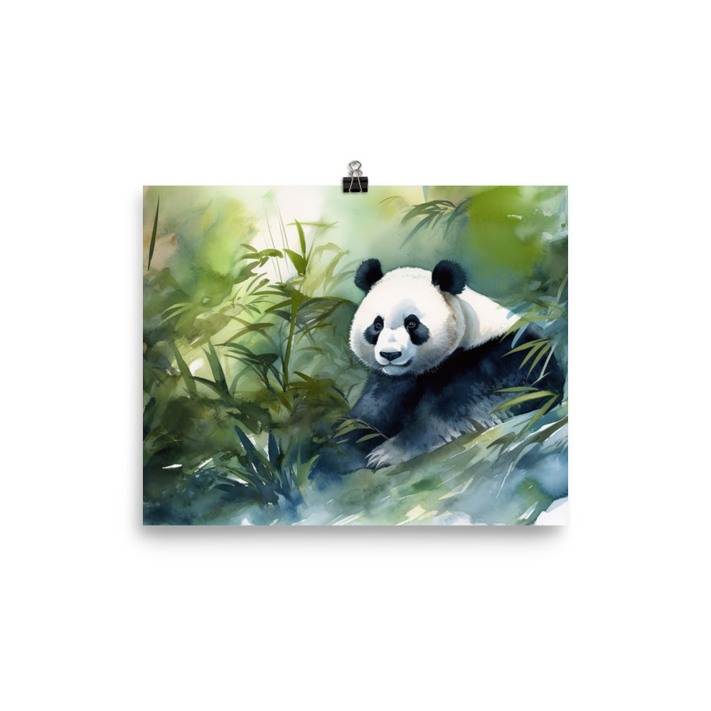 Majestic Panda in Watercolors photo paper poster - Posterfy.AI