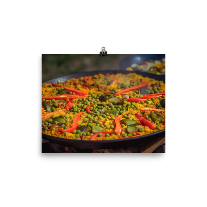 Vegetable Paella photo paper poster - Posterfy.AI