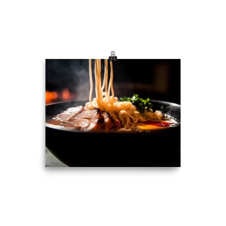 Steamy Pork Ramen photo paper poster - Posterfy.AI