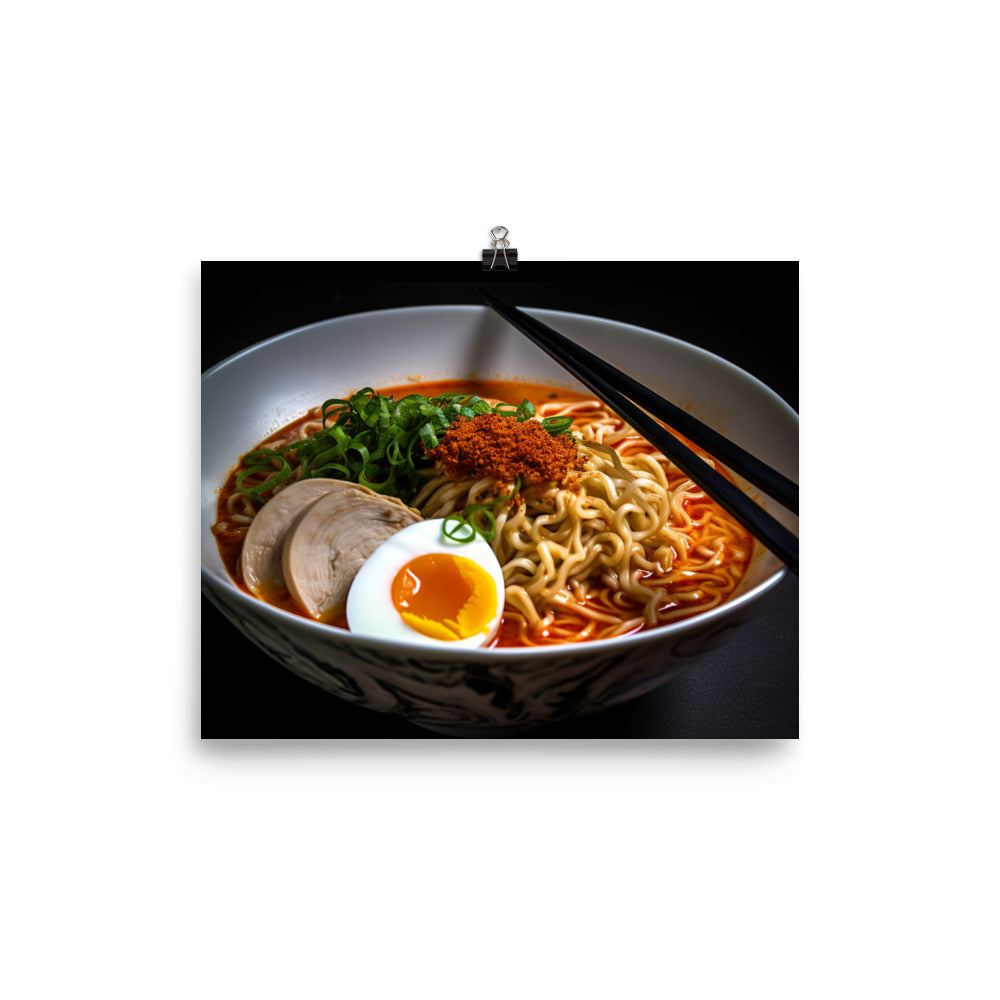 Spicy Chicken Ramen photo paper poster - Posterfy.AI