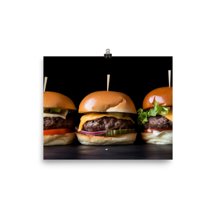 Slider Burgers photo paper poster - Posterfy.AI