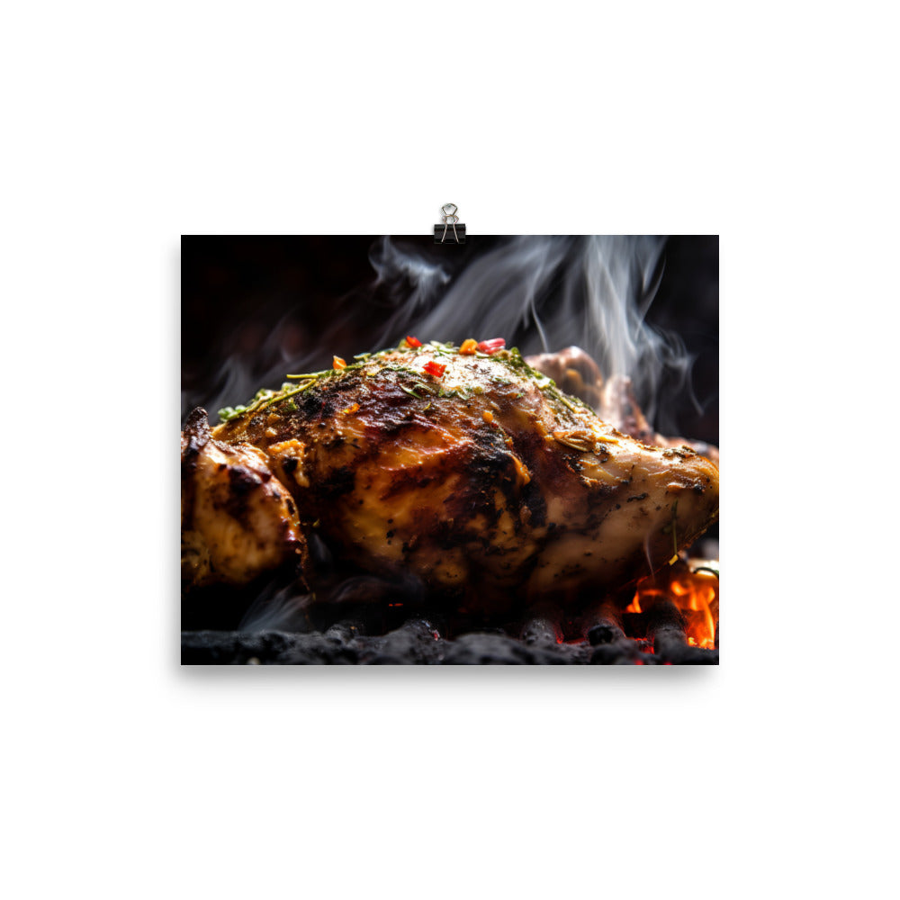 Sizzling Jerk Chicken photo paper poster - Posterfy.AI