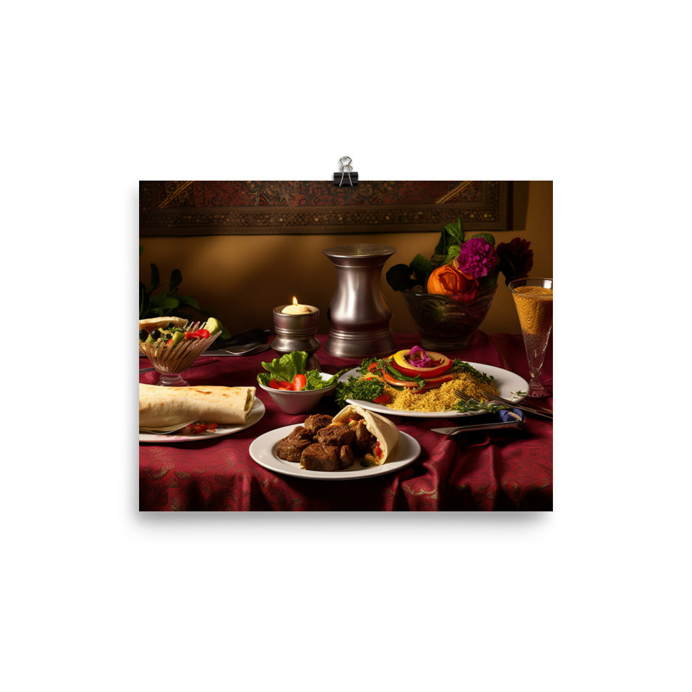 Rich and exotic flavors of shawarma photo paper poster - Posterfy.AI