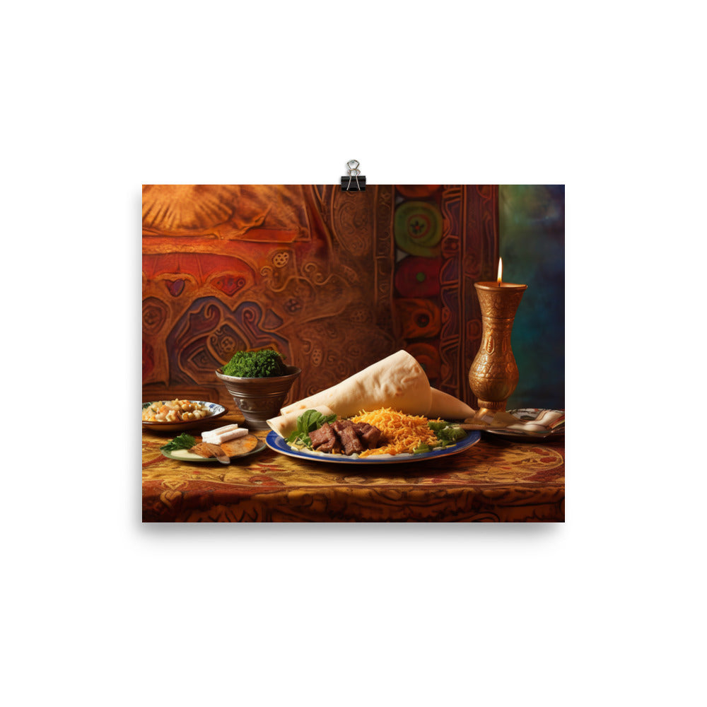 Rich and exotic flavors of shawarma photo paper poster - Posterfy.AI