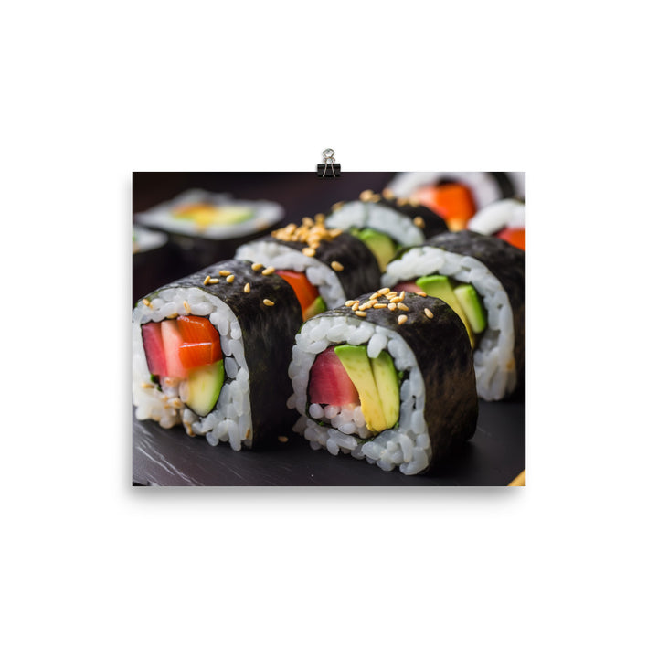 Delicious and Healthy Sushi Options photo paper poster - Posterfy.AI