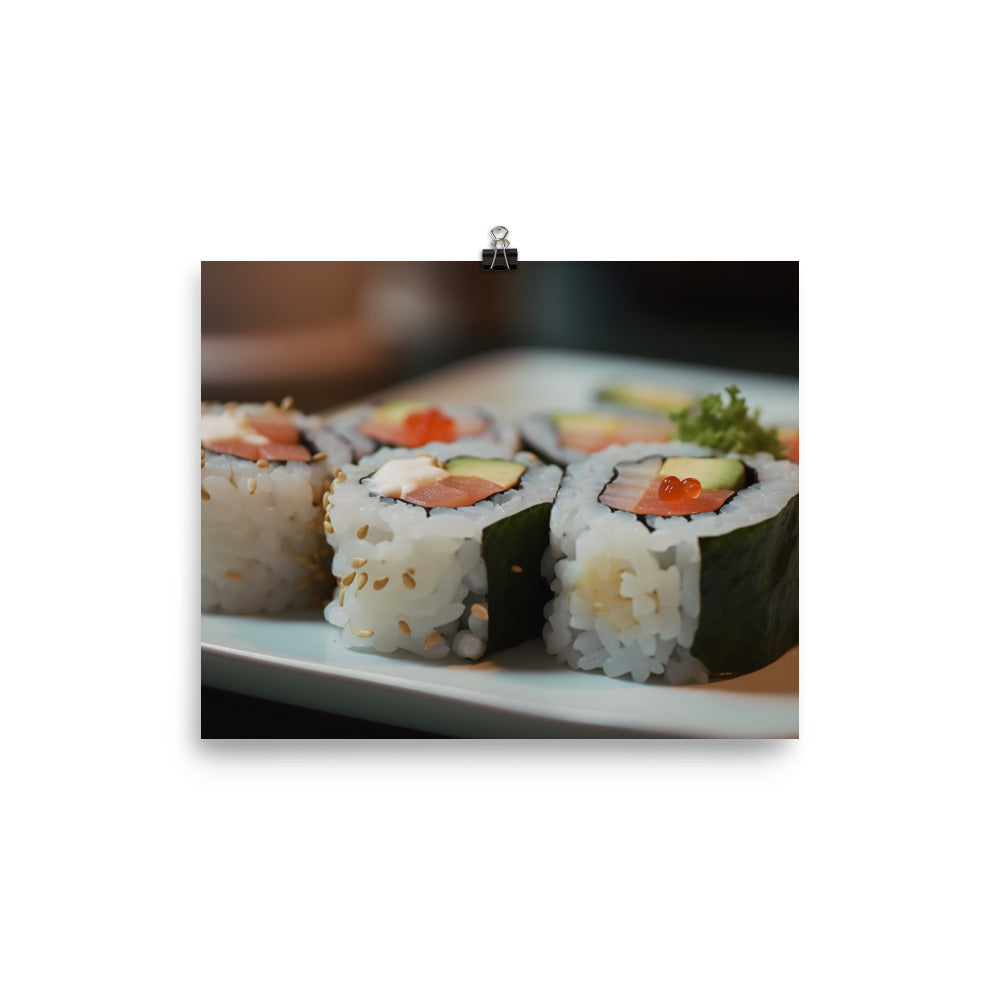 Delicious and Healthy Sushi Options photo paper poster - Posterfy.AI