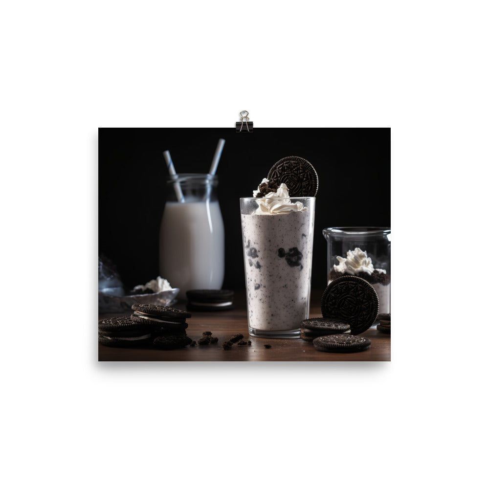 Cookies and cream Milkshake photo paper poster - Posterfy.AI