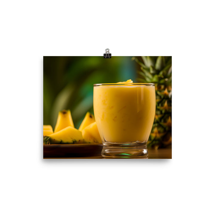 Refreshing mango pineapple smoothie photo paper poster - Posterfy.AI