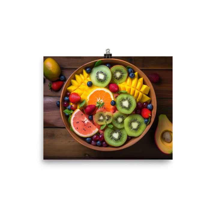 A vibrant smoothie bowl photo paper poster - Posterfy.AI