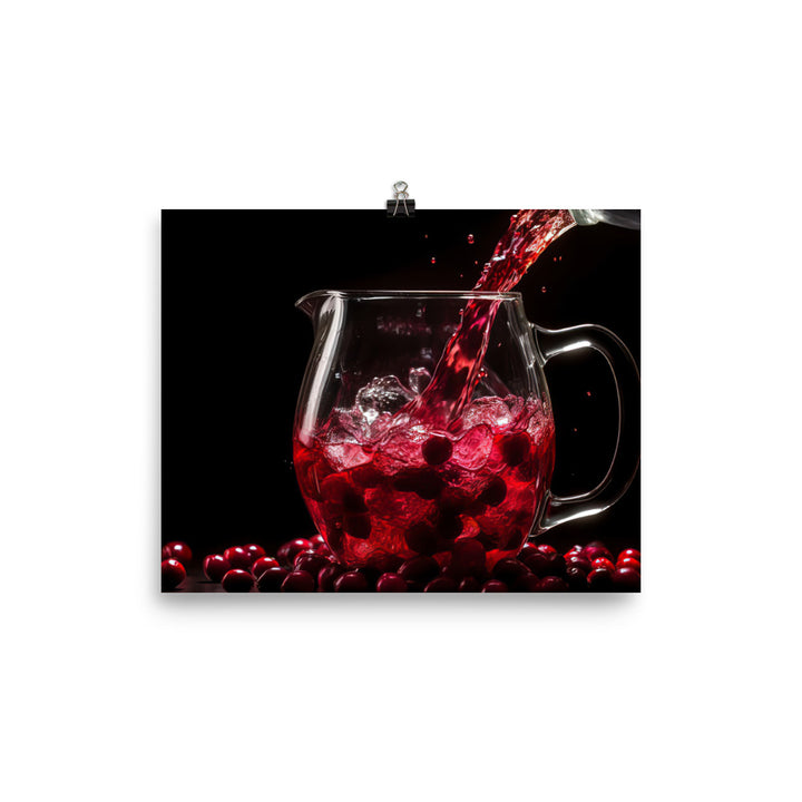 Cranberry juice photo paper poster - Posterfy.AI