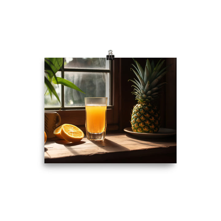 Pineapple juice photo paper poster - Posterfy.AI