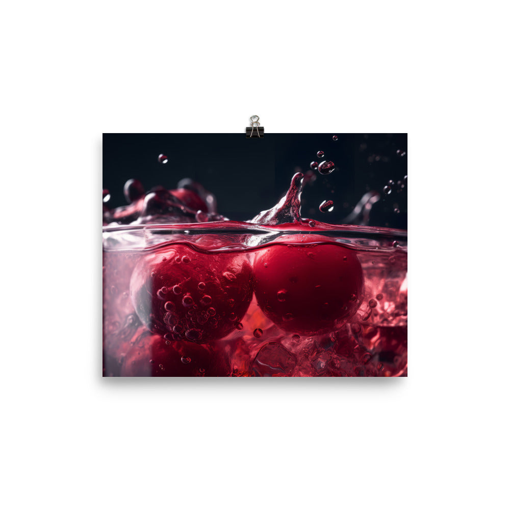 Cherry Soda Summer Splash photo paper poster - Posterfy.AI