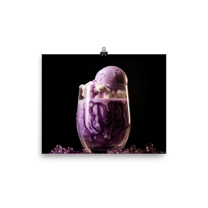 Grape Soda Ice Cream Float photo paper poster - Posterfy.AI